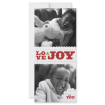 Christmas Two Family Photo Card