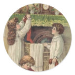Christmas Vintage Victorian Children Stockings Sti stickers