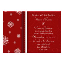 Christmas Wedding Invitation Cards