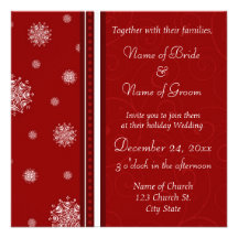 Christmas Wedding Invitation Cards