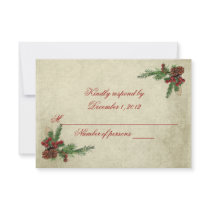 Christmas Wedding RSVP Custom Invites