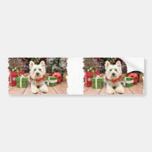Christmas - West Highland Terrier - Polo Bumper Sticker