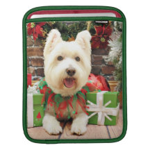 Christmas - Westie - Lucky iPad Sleeves