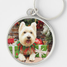 Christmas - Westie - Lucky Keychain