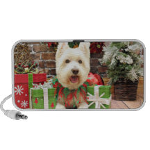 Christmas - Westie - Lucky Mp3 Speakers