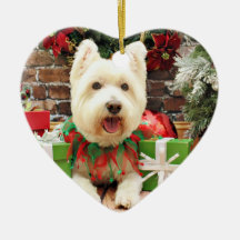 Christmas - Westie - Lucky Christmas Tree Ornaments