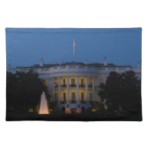 Christmas White House at Night Placemat