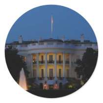 Christmas White House at Night Sticker