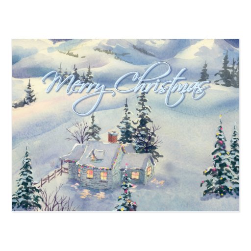 CHRISTMAS WINTER SCENE by SHARON SHARPE Post Card
