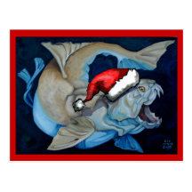 Christmas with Dunkleosteus Post Cards
