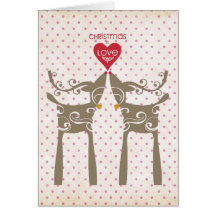 Christmas with Reindeers Card