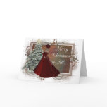 Christmas Woman (Red Dress Design) Greeting Card