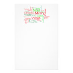 Christmas Word Cloud stationery