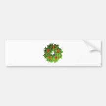 Christmas Wreath 2 Bumper Sticker