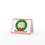 Christmas wreath photo card