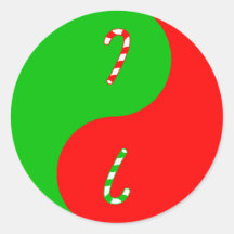 Christmas Yin Yang Sticker