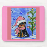 Christmas Yorkie Poo mousepads
