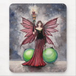 Christmas Yule Fairy Mousepad by Molly Harrison
