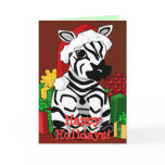 Christmas Zebra Card