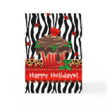 Christmas Zebra Cupcake Leopard Heart Cards