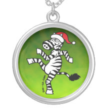 Christmas Zebra Pendants