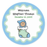 Christmastime Birth Announcement Sticker