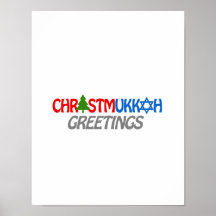CHRISTMUKKAH GREETINGS -.png Poster