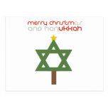 CHRISTMUKKAH TREE POST CARD