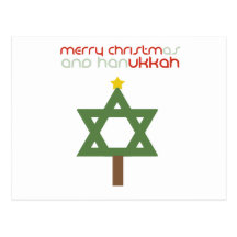 CHRISTMUKKAH TREE POST CARD