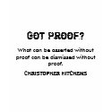 Christopher Hitchens on Proof t-shirts