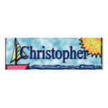 Christopher Sailboat Bookmark Business Cards