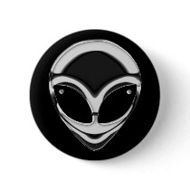 CHROME ALIEN HEAD BUTTONS