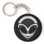 CHROME ALIEN HEAD KEY CHAINS