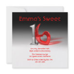 Chrome & Candy Red Sweet 16 Announcements