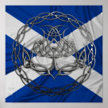 Chrome Celtic Knot Thistle Print