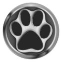 CHROME PAW PRINT stickers