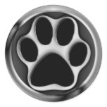 CHROME PAW PRINT stickers