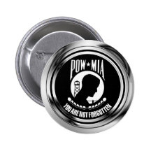 CHROME POW MIA BUTTONS