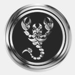 CHROME SCOPRION STICKERS