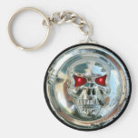 CHROME SKULL KEYCHAIN