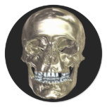 Chrome Skull Stickers