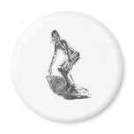 Chrome Surfer Refrigerator Magnet