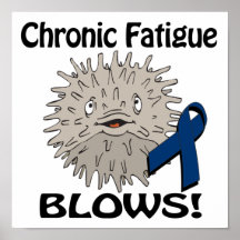 Chronic Fatigue Blows Awareness Design Posters