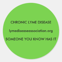 Chronic Lyme Disease Round Stickers