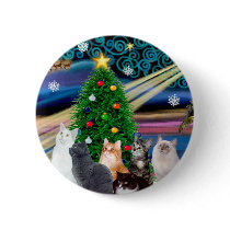 Chrstmas Magic - Six cats (variety) Buttons
