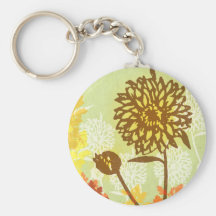 Chrysanthemum Graphic Key Chains