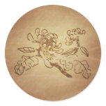 Chrysanthemum Laughter Magic Charms Round Sticker