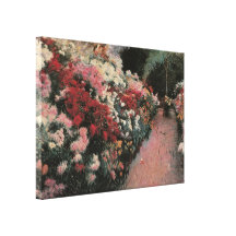 Chrysanthemums by Bunker Vintage Impressionism Art Stretched Canvas Prints