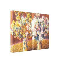 Chrysanthemums by Monet Stretched Canvas Print