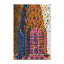 Chrysler Building Top Closeup #1 Gallery Wrap Canvas